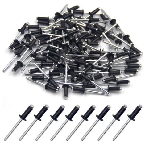 Pack de 100 rivets aveugles en aluminium 4.8 x 12mm – Rivets à bout ouvert pour applications mécaniques – Résistance accrue