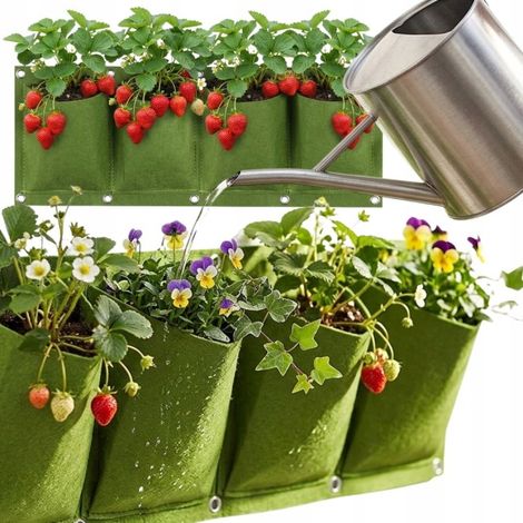 Maceta colgante para balcón, para pared de balcón, fresas, verduras, hierbas 4KOM (1/5)