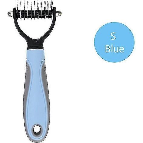Peigne démêlant pour chiens et chats - Brosse de toilettage pour poils longs et bouclés - Taille 13206, bleu (1/5)