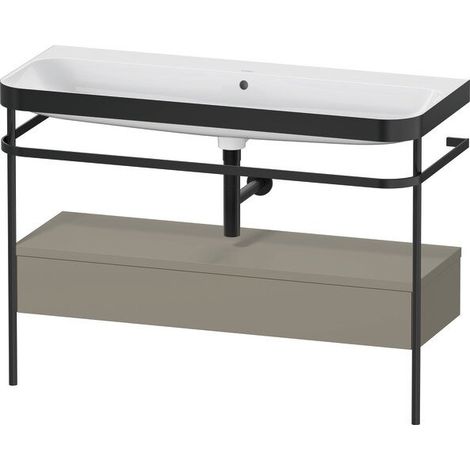 DURAVIT HP4744N92920000 métal. robinet et plaque de déclenchement avec HD2 Plus, sans robinet d'arrêt