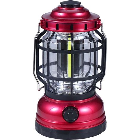 Lanterne de camping rechargeable - 1200 mAh - Lampe de poche portable - Batterie de secours - Pour la maison, le camping, la randonnée, la récupération en plein air - Avec cable USB (1/5)