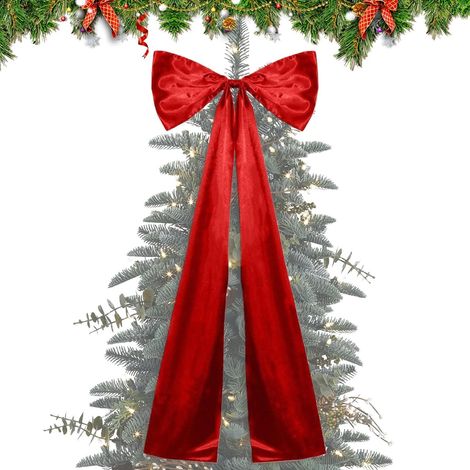 Décorations De De Noël Décorations Géantes Et Festives Pour La Maison Ornements En Noeud Pour Le Du Sapin De Noël Pour L'extérieur La Fenêtre La Porte Le Salon L'entrée Le Porche Le (1/5)