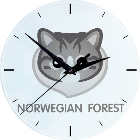 Bosque noruego - Reloj de MDF con gráficos e inscripción de Art-Dog (1/4)