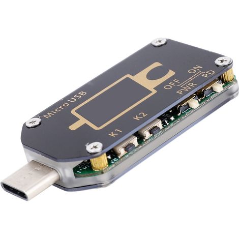 Multimètre numérique LCD USB de type C avec affichage de tension, de courant et de puissance (TC66) (1/5)