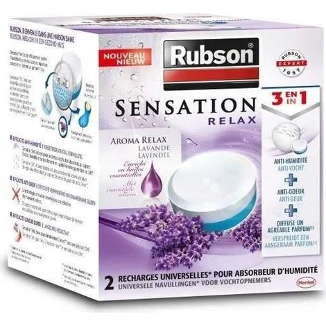 Rubson Sensation 2er Set Duftnachfüllungen Lavendel Blau-Weiß