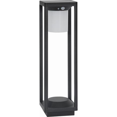 Merano Boulder Borne Extérieure Aluminium Anthracite, LED 1.5W 152Lm 3000K IP65 Solaire / Commutable