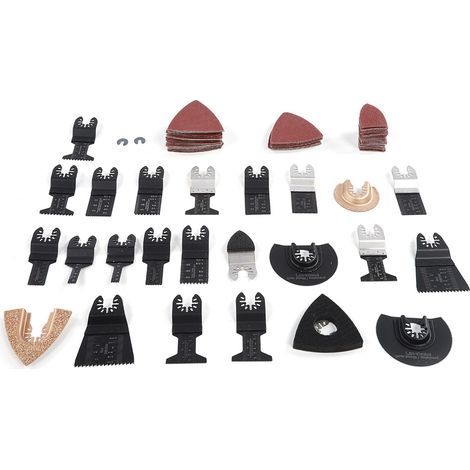 100 Lames de Scie Oscillante Multimatériaux en Acier Carbone - Compatibles avec Outils Bosch, Makita, DeWalt et Autres Marques (1/5)