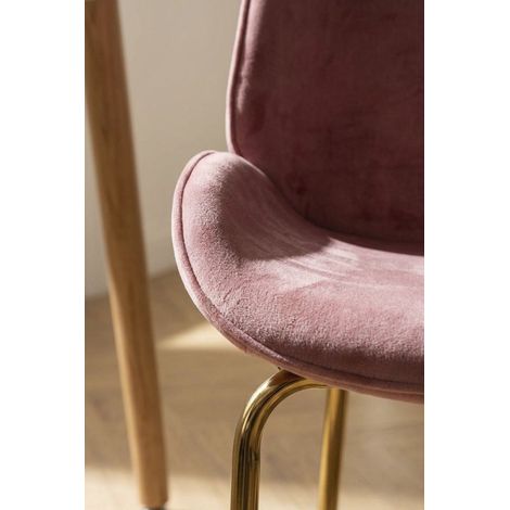 Sillas Comedor - Silla Bille Golden Terciopelo - Rosa (1/5)