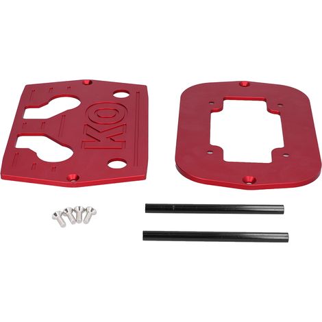 Support de fixation batterie en aluminium fraisé, rouge, compatible Optima 34/78 (1/5)