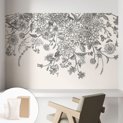 Carta Da Parati In Vlies - Fotomurale - Decorazione Paretie - Per Camera Da Letto - Per Soggiorno - Con Colla Gratuita Motivo floreale 104x70 cm (1/5)