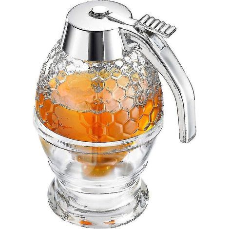 Distributeur de miel avec support de rangement. pot distributeur de sirop de 200 ml