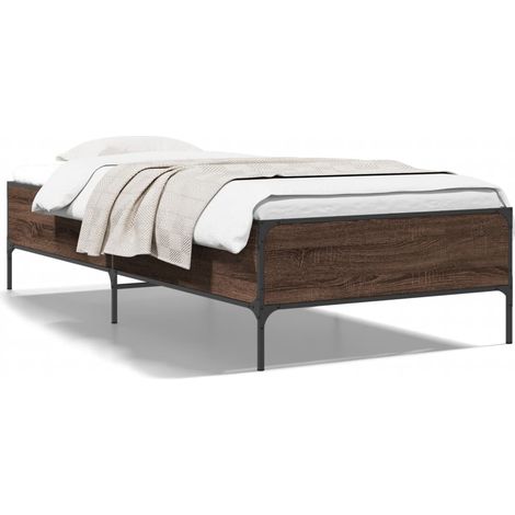 Maison Exclusive - Giroletto Rovere Marrone 90x200 cm Legno Multistrato e Metallo (1/5)