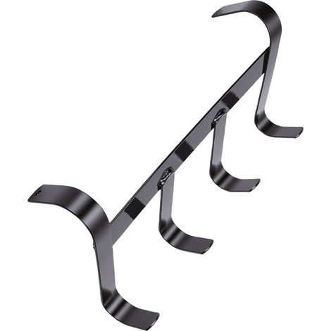 Support de punaise avec 4 crochets, cintre Portable pour équipement de cheval, pour remorque de stalle Stable, noir (1/5)