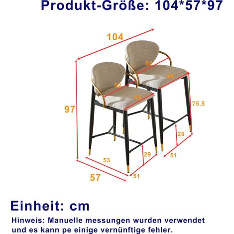 Lot de 2 tabourets de bar en chenille marron clair, réglables en hauteur, chaises hautes contraste noir-or avec dossier et repose-jambes, adaptés à un îlot de cuisine et au bar (1/5)