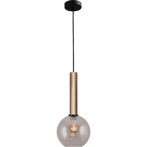 Lampe suspendue Ø 20cm Bella 2 Laiton doré avec verre doré - 2980-02-02-20 (1/3)