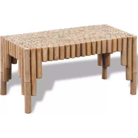 Table basse rectangulaire bambou clair Kyca 2 (1/5)