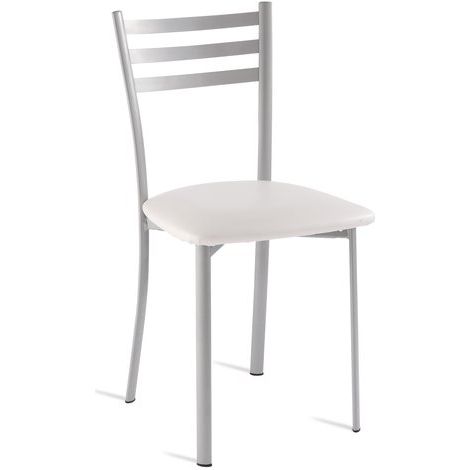 Italchair Sedia 002 Elius I Bianco e Alluminio
