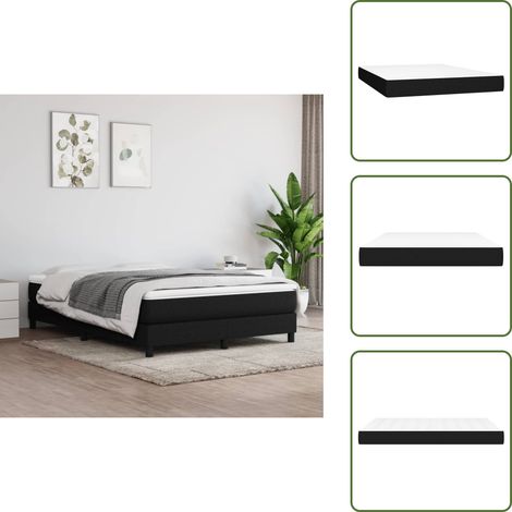 Matelas de lit à ressorts ensachés Noir 140x190x20 cm Tissu - Matelas À Ressorts Ensachés - Matelas Confortable - Matelas Noir - Matelas Double - Literie (1/5)