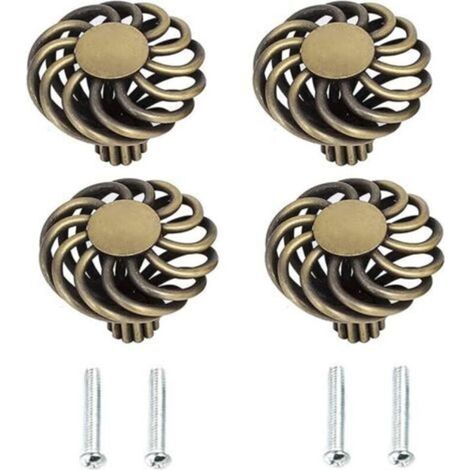 maniglie per mobili in bronzo antico, pomelli vintage a gabbia per ante di armadi, maniglie per ante di mobili con viti, per cassetti, porte, armadi