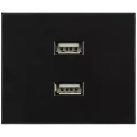 MODULE CHARGEUR USB SHELLY AC 20W SUPPORT MURAL NOIR SHELLY-USB-CWDS-BLACK
