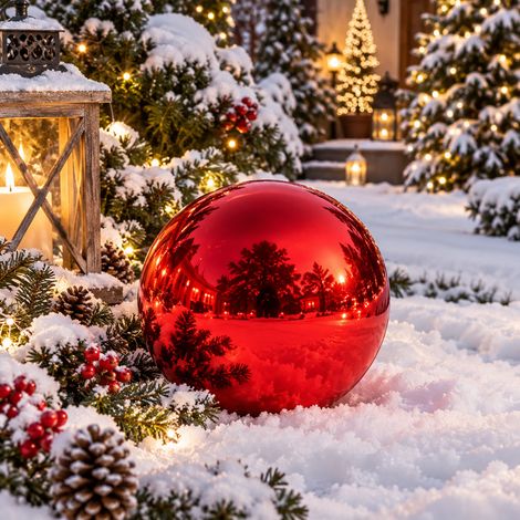 Jumbo Weihnachtskugel Ø30cm Rot -YW99826-Rot (1/5)