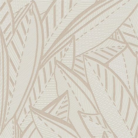 Graphic wallpaper wall Profhome 399333 non-woven wallpaper slightly textured with floral ornaments shimmering white grey 5.33 m2 (1/5)