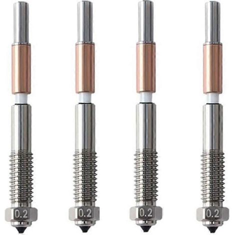 Stück Bimetalldüse 0,2 mm für QIDI Q2 Q2c Bimetalldüse mit integrierter Keramikisolierung für 3D-Drucker (1/5)