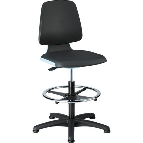 Chaises Labsit 3 bleu Plastique-cuir,avec pieds