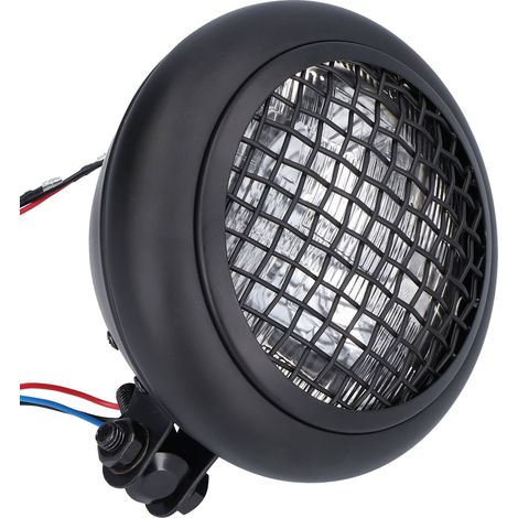 Phare rond rétro 120W 6 pouces, feu avant lumineux avec grille de protection, universel pour moto (1/5)