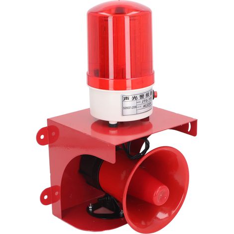 Ortviai Sirene sonore et lumineuse 220 V – Alarme de sécurité haute puissance 120 dB avec voyant LED pour usine, centre commercial, école (1/5)