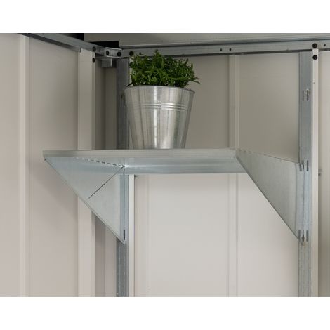 Hörmann Ecostar Regalboden für "Euroline" und "Juno" Gerätehäuser, silber, 48 x 35 cm (B x T)