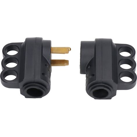 Connecteur RV 12V 4 broches mâle femelle prise adaptateur kit avec anneau de traction, fiche industrielle 125V 50A pour camping-car et caravane (1/5)