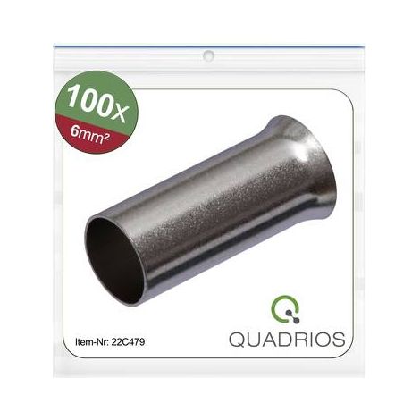 Quadrios 22C479 Embout simple d'extrémité de câble 6 mm² non isolé 100 pc(s)