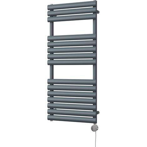 Omeara - Anthracite Electric Towel Rail H1120mm x W500mm 600w Thermostatic (1/3)