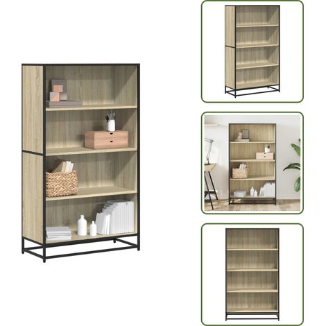 vidaXL Bibliothèque chêne sonoma 80,5x35x139 cm bois d'ingénierie (1/5)