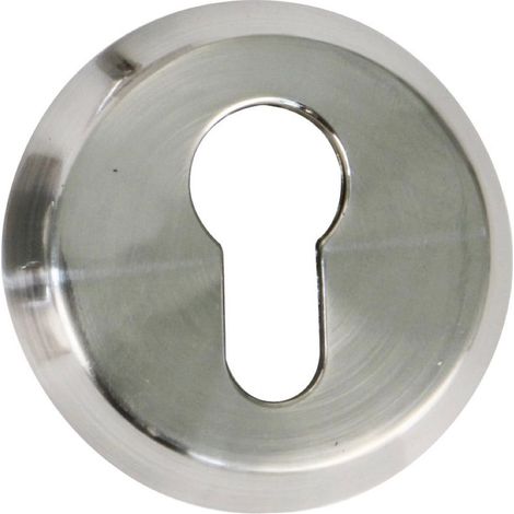 Escudo seguridad niquelado bombín abierto zamak 60mm para puertas +40mm (1/3)
