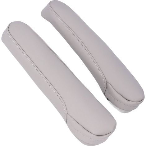 Garnitures d'accoudoirs de siège en cuir pour voiture, 2 pièces, gris, remplacement intérieur adapté à Honda Odyssey 2004-2014, accessoires de protection. (1/5)