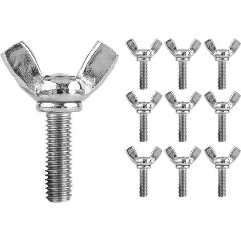 Lot de 10 vis à ailettes M5 x 20mm en acier inoxydable 304, boulons à oreilles DIN316 pour fixation machine et réparation (1/5)