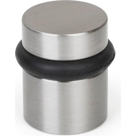 Butées de porte en acier inoxydable à deux pièces, fixées par vis, 20x25mm, finition brossée, vis et chevilles comprises. (1/3)