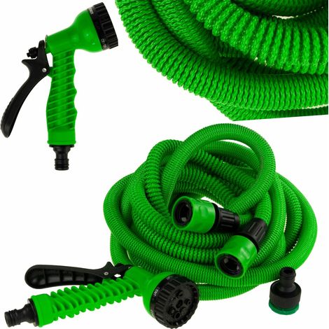 TG56040 EXTRA FLEXIBLER GARTENSCHLAUCH MIT KAPSEL 30M ZUR BEWÄSSERUNG + ANSCHLÜSSE