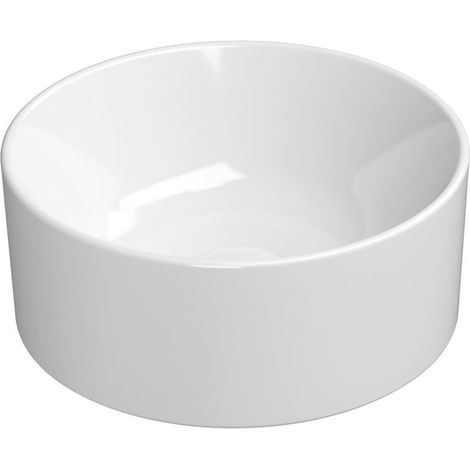 Vasque à poser KUBE X en céramique, diamètre 32 cm, blanc ExtraGlaze (1/4)