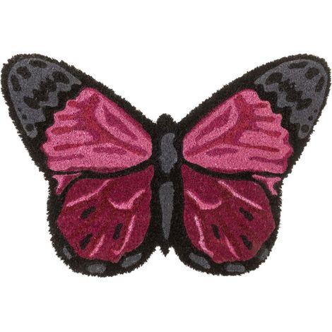 Türmatte Fußmatte Schmetterling Türvorleger 60x40cm Kokosfaser