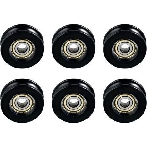 6 PièCes Roulette Porte Baie Vitréee Coulissante, Roulettes Rechange Pour Porte Moustiquaire, Coulissante Douche Accessoires, Pour Stores, Tiroirs, Portes En Aluminium, Armoires, 5×20×7mm