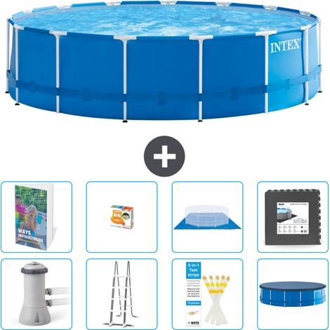 Intex Piscine Tubulaire Ronde - 457x122 cm - 9-pièces S525
