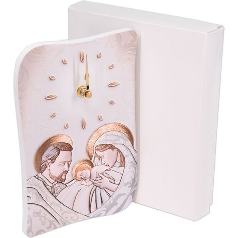 Lupia - Bomboniera con Scatola bianca OROLOGIO GEA da parete o tavolo in legno stampato THE KISS SHABBY 15x21 cm idea regalo per Matrimonio Cresima Comunione Battesimo Anniversario Compleanno (1/4)