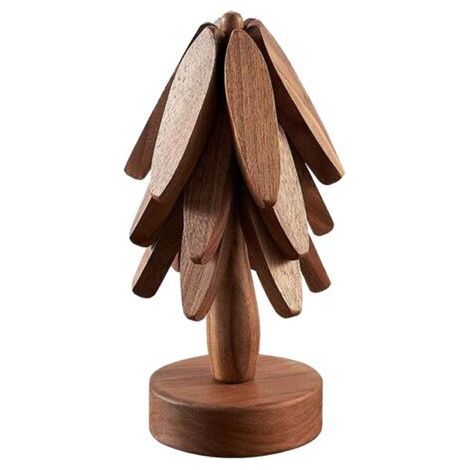 Untersetzer aus Holz für heiße Speisen, Hitzeschutzmatte, Tischset aus Holz, Untersetzer für heiße Töpfe und Pfannen, 3 Untersetzer aus Holz
