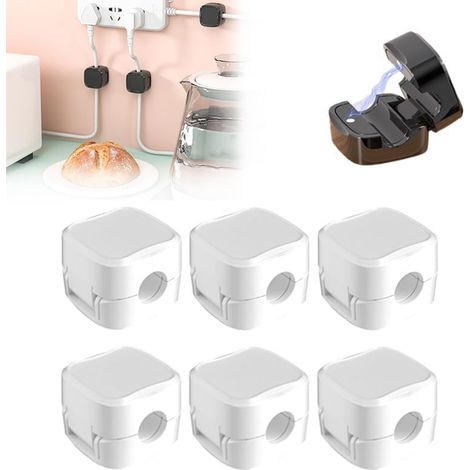 Organisateur de câbles magnétiques(lot de 6),support et rangement discret pour câbles de charge,idéal pour la maison-Blanc (1/5)