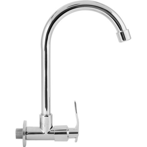 Robinet de cuisine domestique à eau froide simple, mural, G1/2 po (sans tuyau) (1/5)