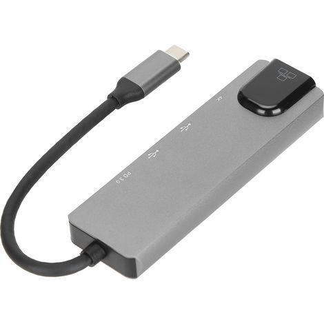 Station d'accueil 5 en 1 Type-C avec 2 ports USB, HDMI, RJ45 et port Type-C (1/5)