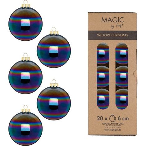 CONFEZIONE 20 PALLE VT BLU NOTTI ABBAGLIANTI D 6 CM
